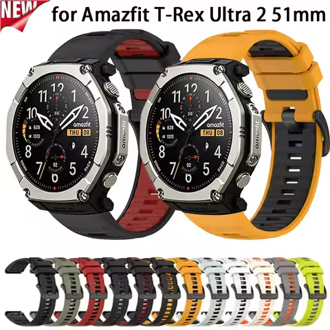 Quick Fit 20mm 22mm 26mm Silicone Strap for Amazfit T-Rex Ultra 2 51mm Bracelet Garmin 970 965 Fenix