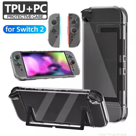 Transparent PC TPU Case for NS2 Joycon Controller Split Protective Cover Skin Shell Protector For Ni