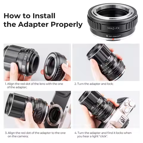 K&F CONCEPT M42-FX Lens Adapter Ring for M42 Lens to Fujifilm FX X Pro1 X-Pro2 X-A1 X-E1 X-E2 X-H1 X