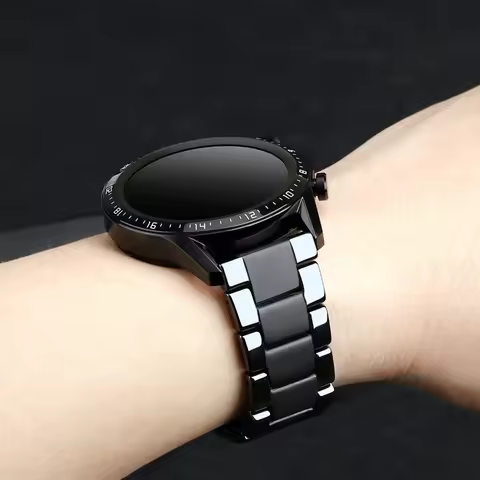 Ceramic band for Huawei watch GT 2 pro/3 pro/GT2e 46 strap Samsung Galaxy 46mm/Gear S3/S4 Frontier 2