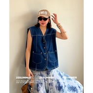 B23-Sleeveless Jeans (Ruiated Hem)