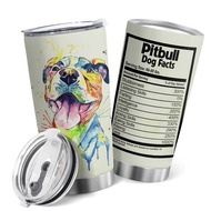 hydro fresh tumbler 1pc Pitbull Dog Facts 20oz Travel Tumblers Stainless Steel Double Wall Insulate