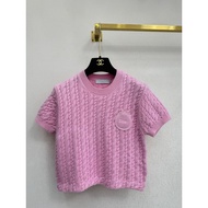 N4MV Round Neck Knitted Top - Short Sleeve Women's Summer Wear 2025