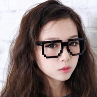 Mosaic Glasses Frame Thick Frame Glasses Frame Non-Mainstream Cute Korean Frame Glasses Black Frame 