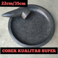 COBEK BATU ASLI KUALITAS BATU PILIHAN ukuran 22cm-35cm