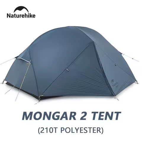 Naturehike Mongar 2 Tent 210T Polyester Camping Hiking Ultralight Waterproof 2 Person Backpacking Te