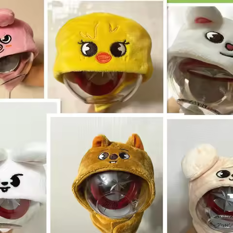 2026 New SKZOO Plush Lightstick Protective Cover, WolfChan Leebit Cute Dustproof Shockproof Lamp Cap