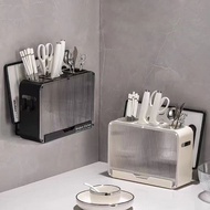 Knife Holder and Utensil Holder - Acrylic Universal Knife Block and Kitchen Cutlery Organizer for Co