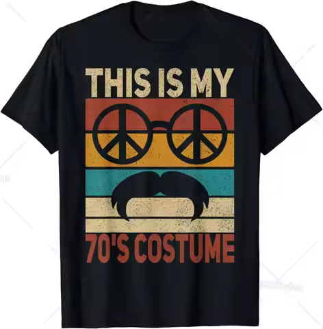 This Is My 70s Costume 70 Styles Men 70's Disco 1970s Outfit T-Shirt Women Men Clothing Vintage T-sh