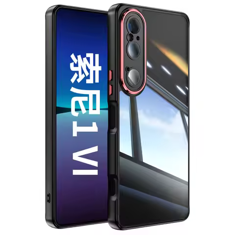 2IN1 Metal TPU Case For Sony Xperia 1 VI 10 2024 Latest Fashion Glass Cover Anti-knock Cases For Xpe