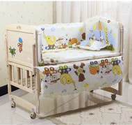 NanaBaby เครื่องนอนทารก ชุดเครื่องนอนในเปลเด็ก หมอน+เบาะรองนอน+กันกระแทกโดยรอบเปลเด็ก (ไม่รวมเปลไม้)