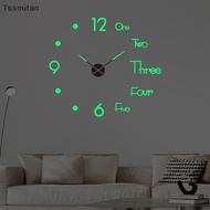 [TSST] 3D Luminous Wall Clo Frameless Acrylic DIY Digital Clo Wall Stiers Mute Clo For Living Room B