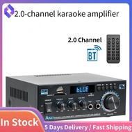 MAX 60Wx2 12V-220V Powered HiFi Digital Amplifier AK45 Bluetooth MP3 Channel 2.0 Sound Audio AMP for