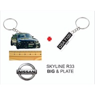 Nissan skyline r33 keychain 2d
