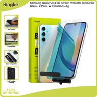 Ringke Samsung A34 5G Tempered Glass Install JigScreen Protector