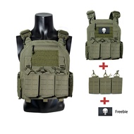 UNIONTAC LSR Tactical Vest with 556 Triple Mag Pouch Quick Release Buckle Laser Cut Plate Carrier wi