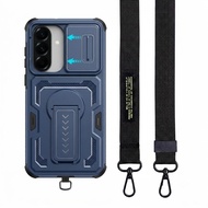 Phone Accessories Lanyard Strap Armor Case for Samsung Galaxy S25 Ultra S25 S 25 S25ultra Kickstand 