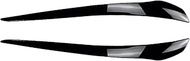 XOZATI For BMW E92 E93 2007-2014 Gloss Black ABS Car Front Headlights Eyebrow Eyelids Trim Lamp Cove