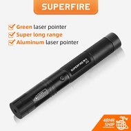 SUPERFIRE New J02 Laser Flashlight USB Rechargeable Pointer Aluminum Alloy Green Torch Light