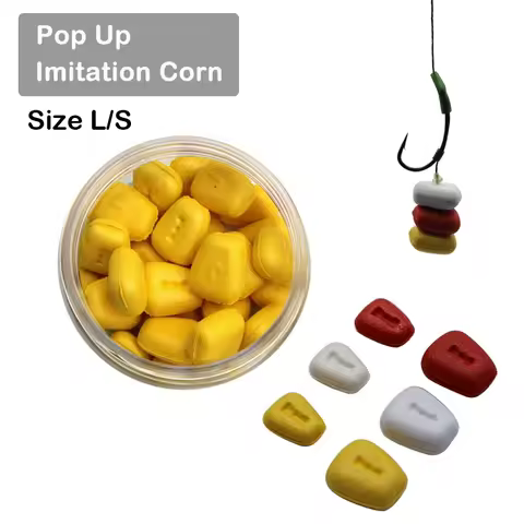 30Pieces Carp Fishing Pop Up Imitation Corn Buoyancy Floating Boilie Size S/L Carp Lure For Carp Fis