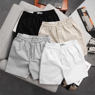 Men's Khaki Elastic Waist Shorts SK001 S4M Fashion