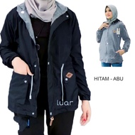 BEST SELLER UNIQLO WOMEN'S PARKA JACKET JUMBO KOREAN STYLE IMPORT REVERSIBLE MUSLIM LONG KOREAN BLAC