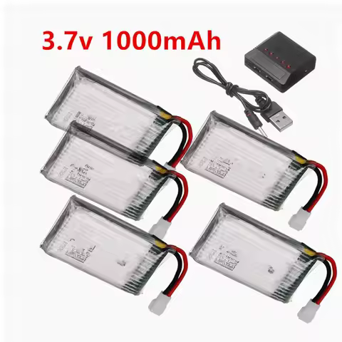 3.7v 1000mAh Rechargeable Battery For Syma X5, X5C, X5SC, X5SW, TK M68 MJX X705C SG600 Rc Quadcopter