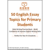 50 English Essay Topics for Primary Students PDF
