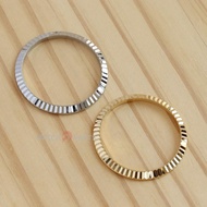 Steel Engine Turn Fluted Bezel Insert Dog Toothed Ring Bezel Pad For Rolex Datejust 36mm Watch