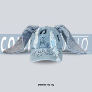 Y2K Wasteland Style Rabbit Ears Jeans Cap
