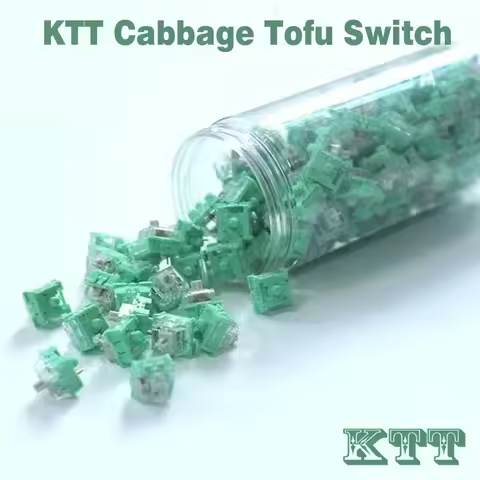 KTT White jade and jadeite Switch Linear 45g MX switch for mechanical keyboard Factory Lubed POM RGB