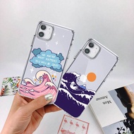 Wave printing anticrack case huawei honor 7a 8a 8x 9i 9 lite p30 pro zenfone max pro m1 m2 live l1 l