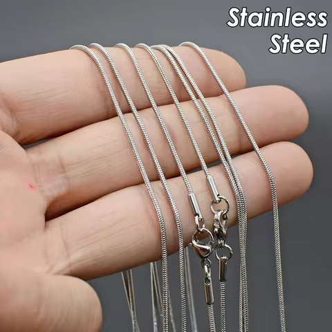 50pcs Snake Necklace Stainless Steel Snake Chain Necklace for Women Men, Wholesale Snake Necklace Go