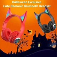 Halloween Exclusive Gift Cute Demonic Wireless Bluetooth Headset Luminous Computer Esports Headphone
