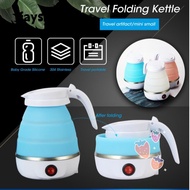 FAYSHOWSG Water Kettle, 600ml Foldable Electric Kettle, Portable 110V/220V Leakproof Mini Silicone K