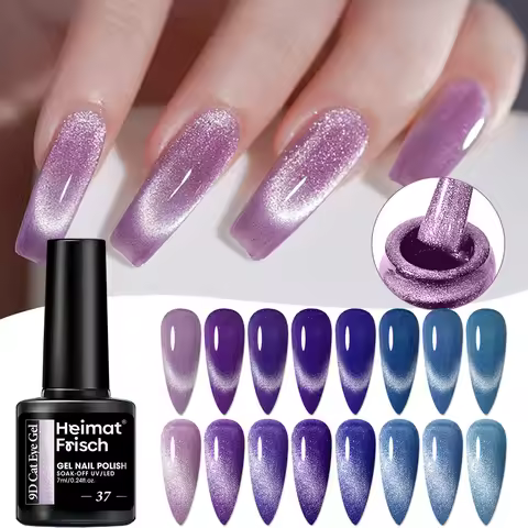 Heimat Frisch Single 0.24oz Crystal Cat Eye Gel Nail Polish - Holographic glitter, translucent and m