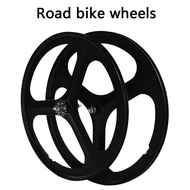 Road Bike Wheels 700c Magnesium Alloy Bicycle Hubs 3 Spoke Fixed Gear Bicycle Rims