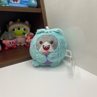 Keychain Blue Shark Doll Holding A Donut Soft Hair 4