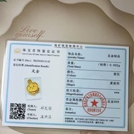 Zhou Da Fu Chiikawa Collaborative 999 Pure Gold Mobile Phone Sticker Decorative Ika Wow Uzaqi Textur