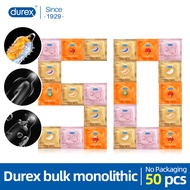 Privacy Shipping 50pcs Bulk Different Style Durex Condoms for Men Ultra-thin Natural Latex Safe Contraception Easy-On Sleeve Condom Sealed Package