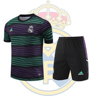 2023-24 Real Madrid Short Sleeve Football Jersey Stripe Training Jersey Jersey Set Football Jersey Size S-2XL