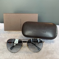Louis Vuitton Monogram 老花飛行眼鏡/太陽眼鏡(黑灰色)
