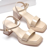 Merly 1597 7cm Double Heel High Heel Sandals