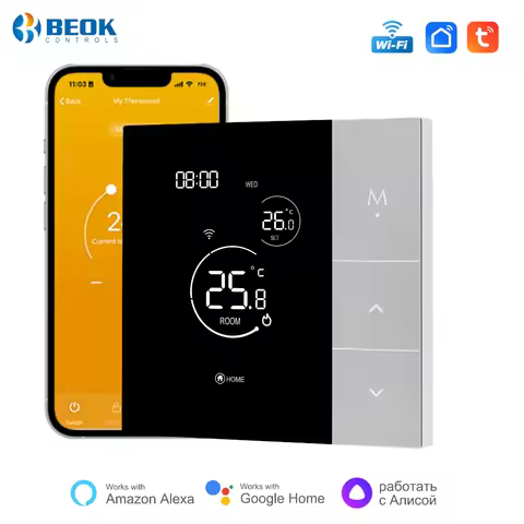 Beok Smart Life Wifi Thermostat for Floor Heating System Gas Boiler Tuya Temperature Controller Work