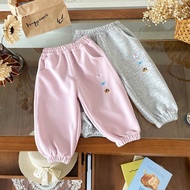 QK252159Girls Children Pants 2025 New Style Cartoon Print Casual Sweatpants Sports Pants#910#