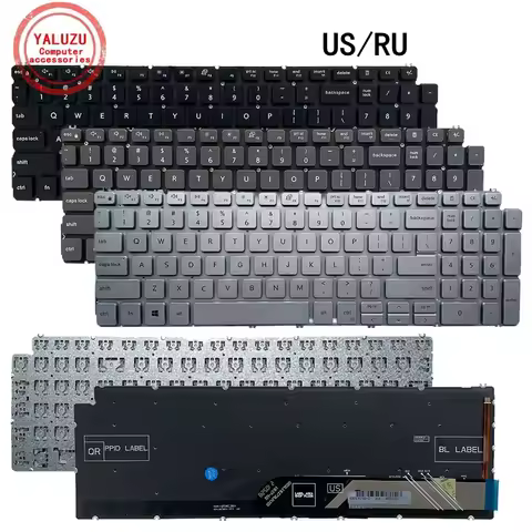 US/RU Laptop Keyboard For Dell G15 5501 5502 5505 5511 5515 5508 5580 3500 P88F P86F Vostro 5590 550