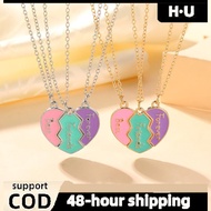 [H·U] Best Friend Necklaces For 3 Heart Pendant Magnetic Bff Friendship Necklace PH