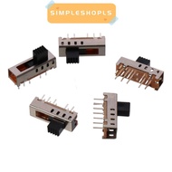 SIMPLESHOPLS 5pcs Micro Slide Switch, SS-24E01 4 Position Toggle Switch, 10P 2P4T 5mm Toggle Vertica