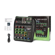 NEW BAXS M4G Audio Mixer USB/Listrik Bluetooth 4 Saluran Mendukung 12V Mesin Tuning Mobil Mini Mixer