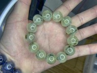 ㊣TiBi手趣㊣◆情牽水晶時刻舒心◆天然果綠潑墨山水夢想沉思預言希望之石葡萄石綠碧柳16mm+手串素串~手圍18CM